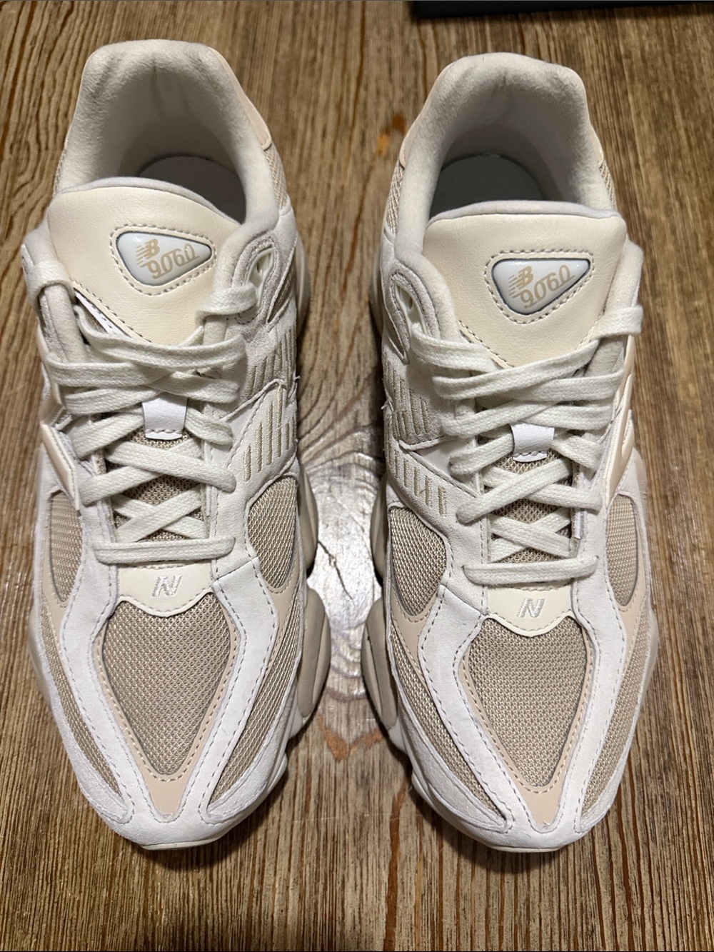 New Balance Men's 9060 Sneakers in Cream and White